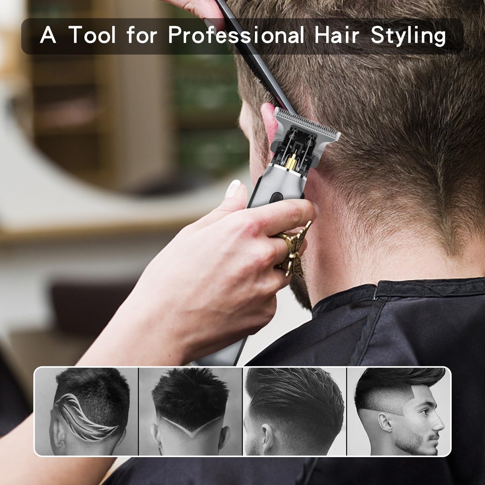 cortapelo, Recortador De Barba Profesional for Hombres, Recargable Por USB, Pelo