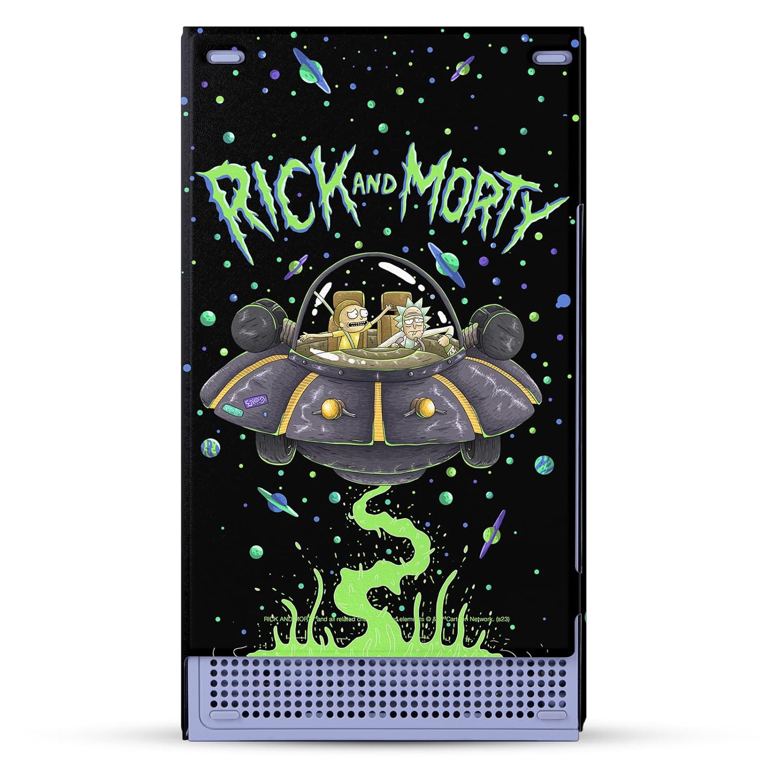 Head Case Designs Officially Licensed Rick And Morty The Space Cruiser Graphics Game Console Wrap and Game Controller Skin Bundle Compatible With Xbox Series S Console & Controller Bundle
