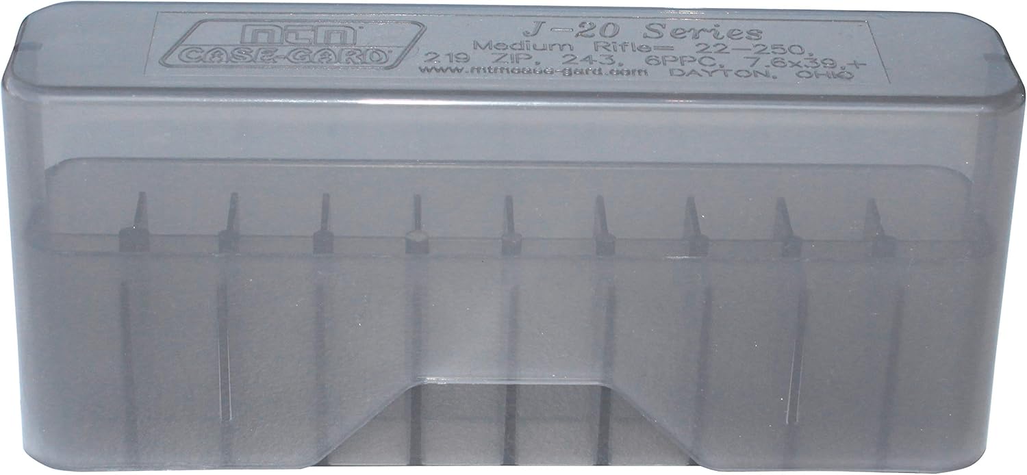MTM J-20-M Slip-Top Rifle Ammo Box (20-Round) Gray