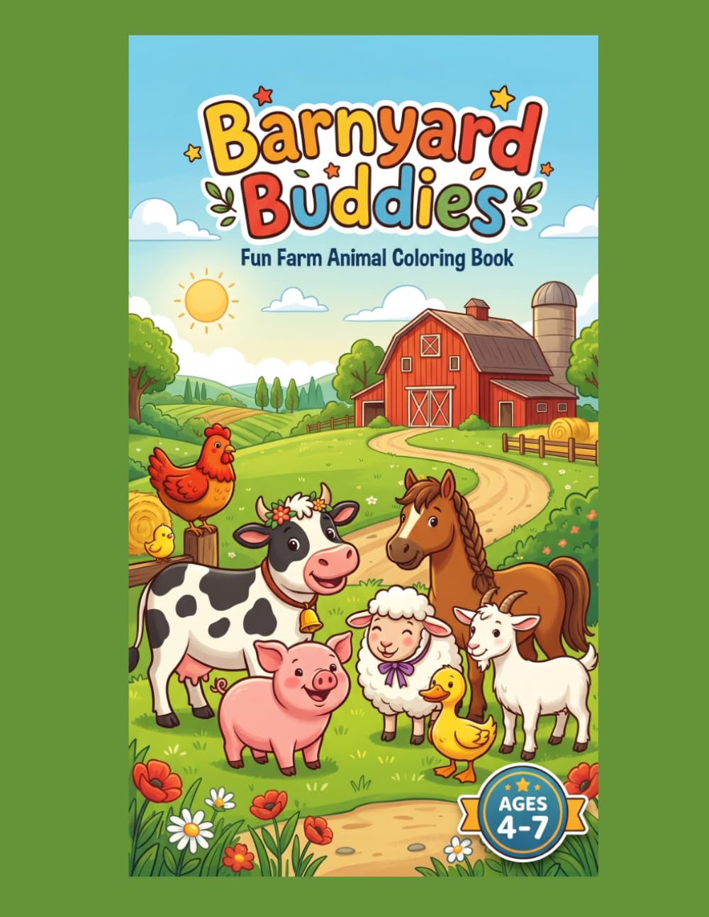 Barnyard Buddies: Fun Farm Animal Coloring Book