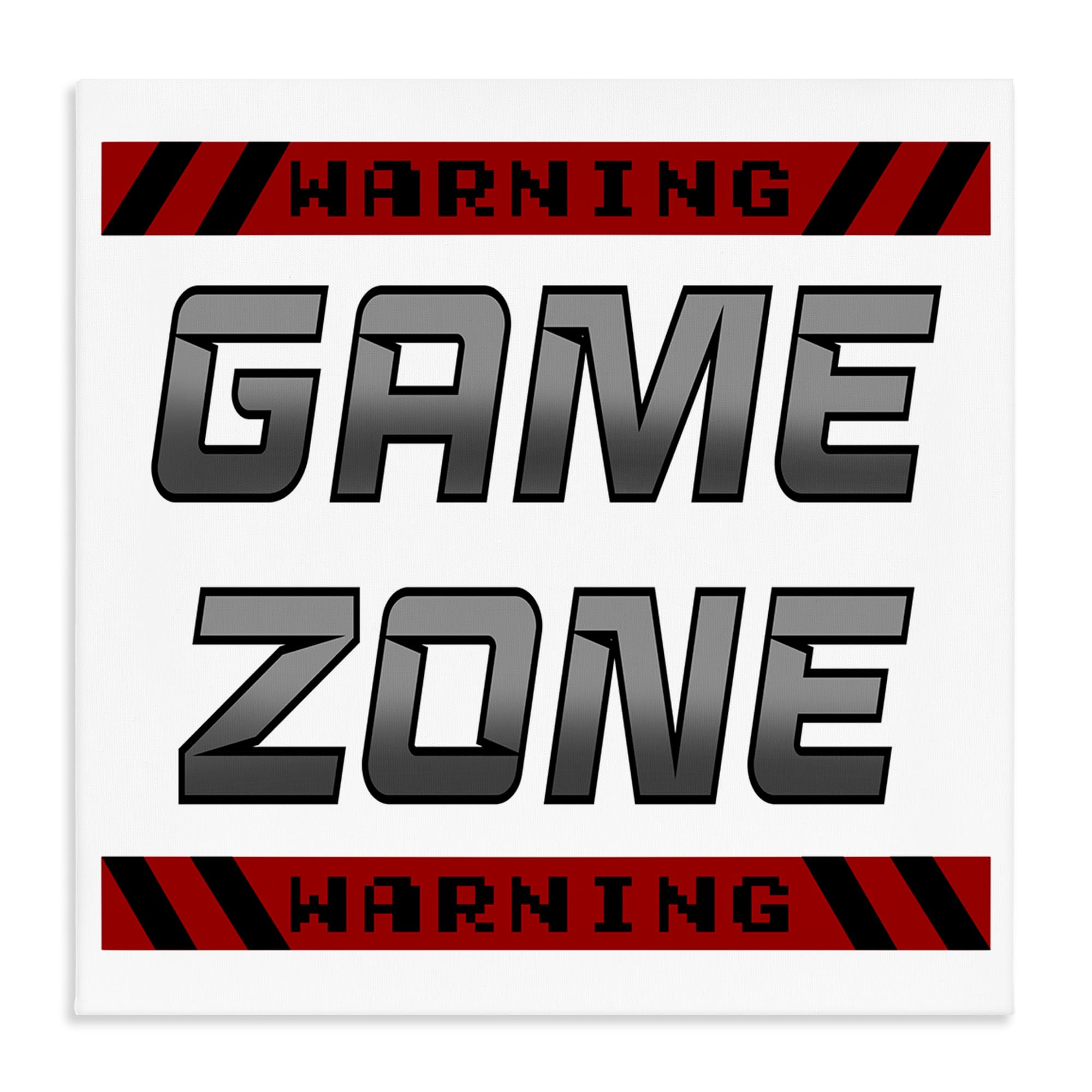 'Game Zone Warning'| Canvas Art