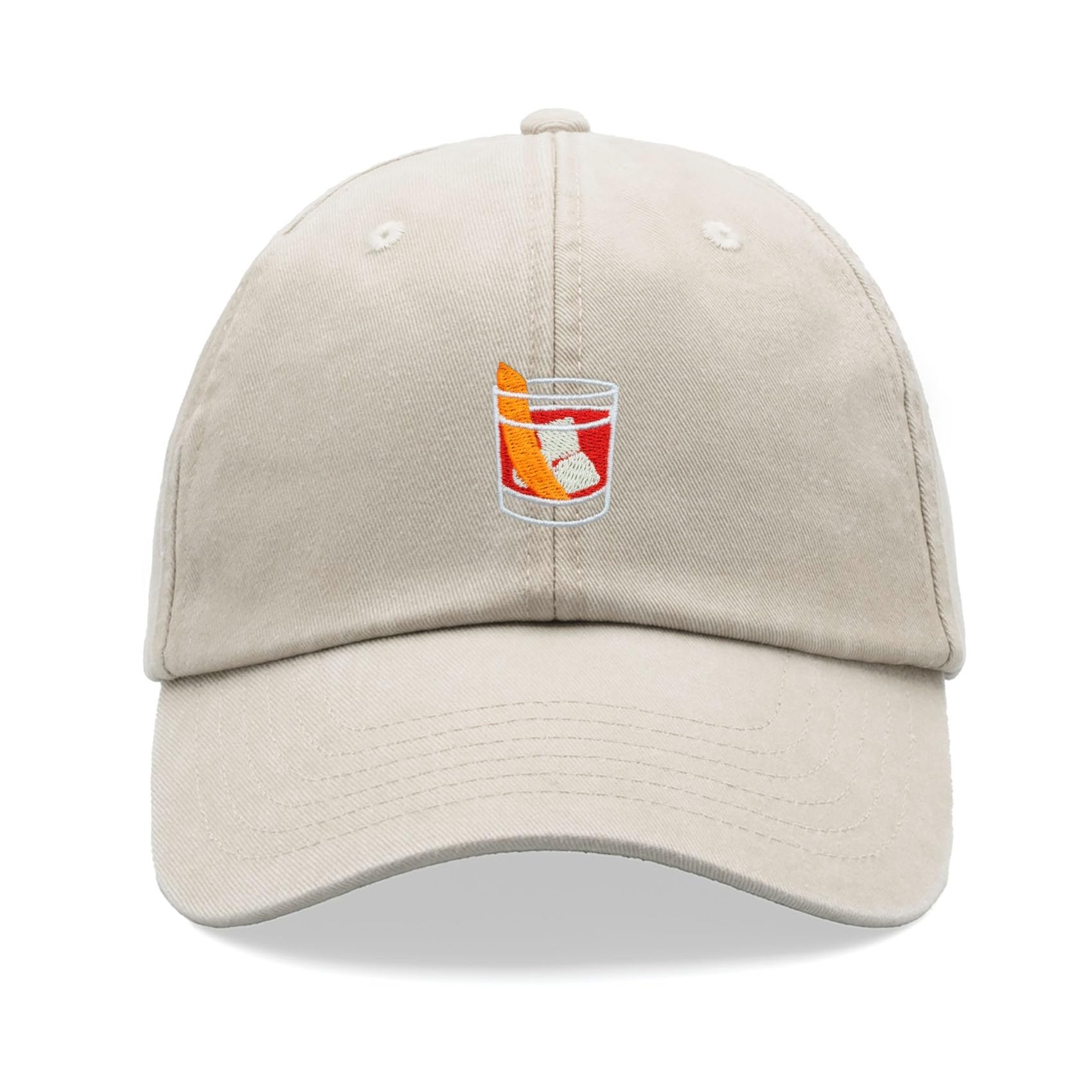 Negroni Cocktail Baseball Cap Vintage Washed Unisex Dad Hat Adjustable Stone