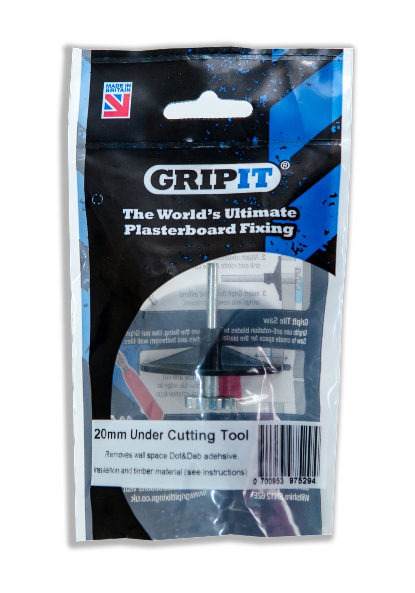 GripIt 20mm Plasterboard Undercutting Tool– Suitable for Brown Gripits (20mm)