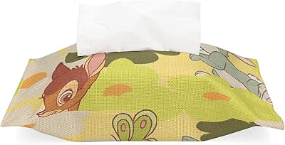 Amazon ティッシュボックス ティッシュケース ティッシュカバー 布製 綿麻 Evisuk ティッシュ収納 収納 便利 ホーム 車内 おしゃれ 可愛い 北欧風 キャラクター R9 バンビ友達と ティッシュケース ホルダー オンライン通販