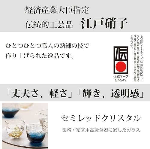 Miniatura 8 de Toyo Sasaki Glass 10797 Japanese Sake, Shochu Glass, Edo Glass, Yachiyo Kiln, Gold, 2.0 fl oz (65 ml)