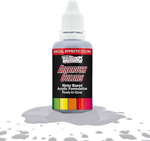 Miniatura 10 de U.S. Art Supply Pintura acrílica para aerógrafo con efectos especiales y perlas verdes, botella de 1 onza, colores no tóxicos a base de agua de