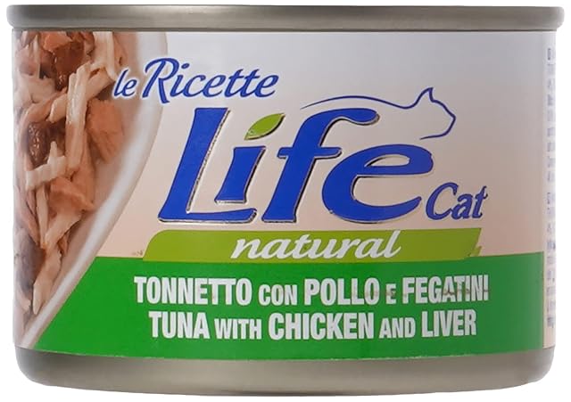 Life Cat 102321 - Lata con atún, Pollo y fiegatini, 150 Gramos
