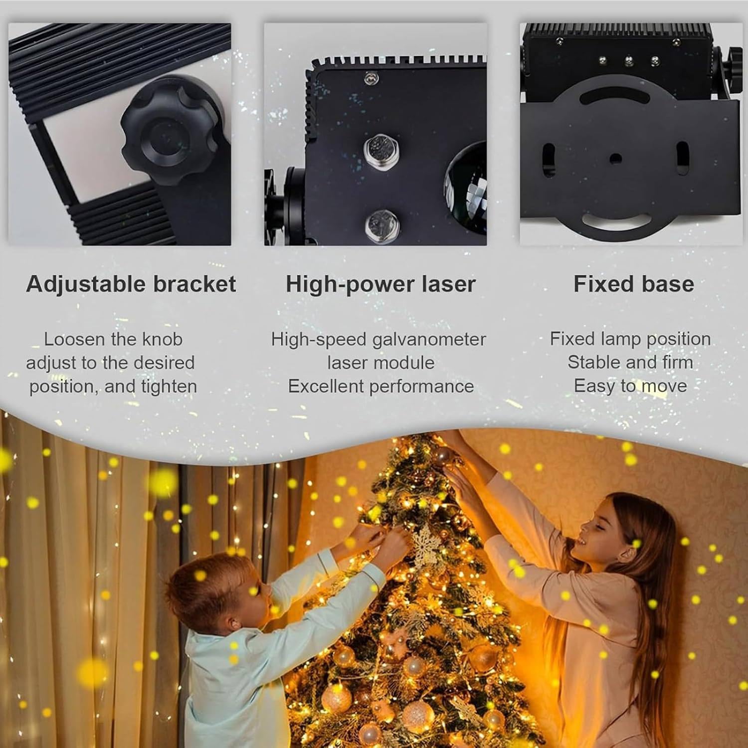 Dynamische Atmende Firefly-Projektor Lampe, Firefly-Gartenlichter, Sternenprojektor-Laser-Weihnachtslichter, Beweglicher Außenprojektor Für Weihnachtsprojektorlichter Yellow