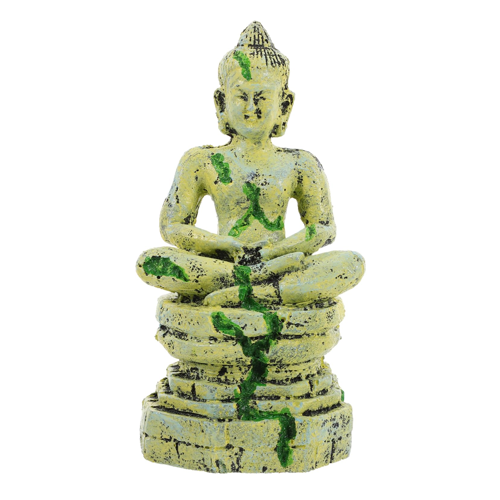 Toddmomy 2pezzi Decorazione Acquario Resina Con Buddha Seduto Ornamento Sicuro Per Pesci Design Artistico Per Paesaggi Sottomarini Adatto Acquari e Salata Resistente e Duraturo