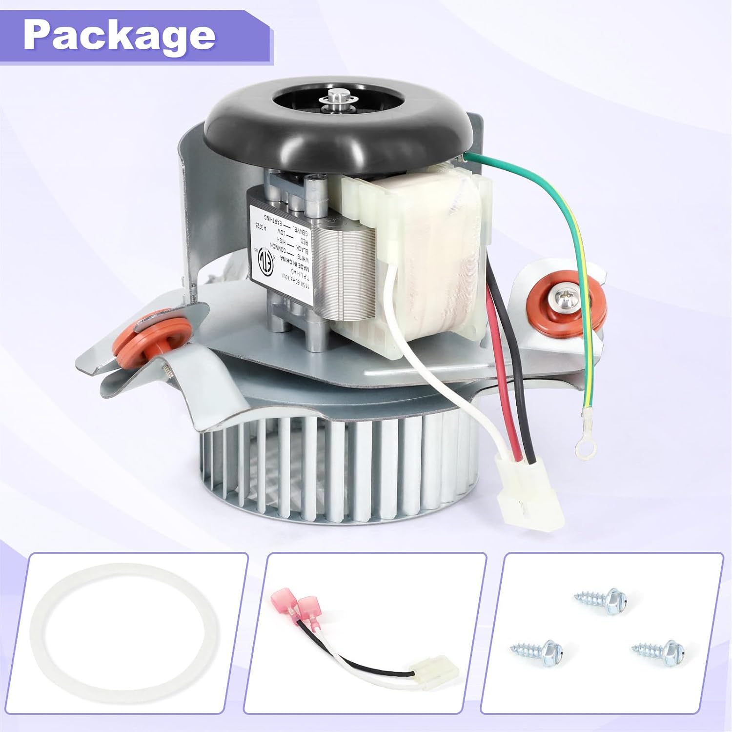 Furnace Draft Inducer Blower Motor Compatible with Carrier, Bryant, Payne 326628-762 Furnace Exhaust Vent Motor Assembly Replacement Packard 66762
