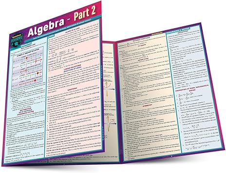 Algebra Part 2 a QuickStudy Laminated Reference Guide