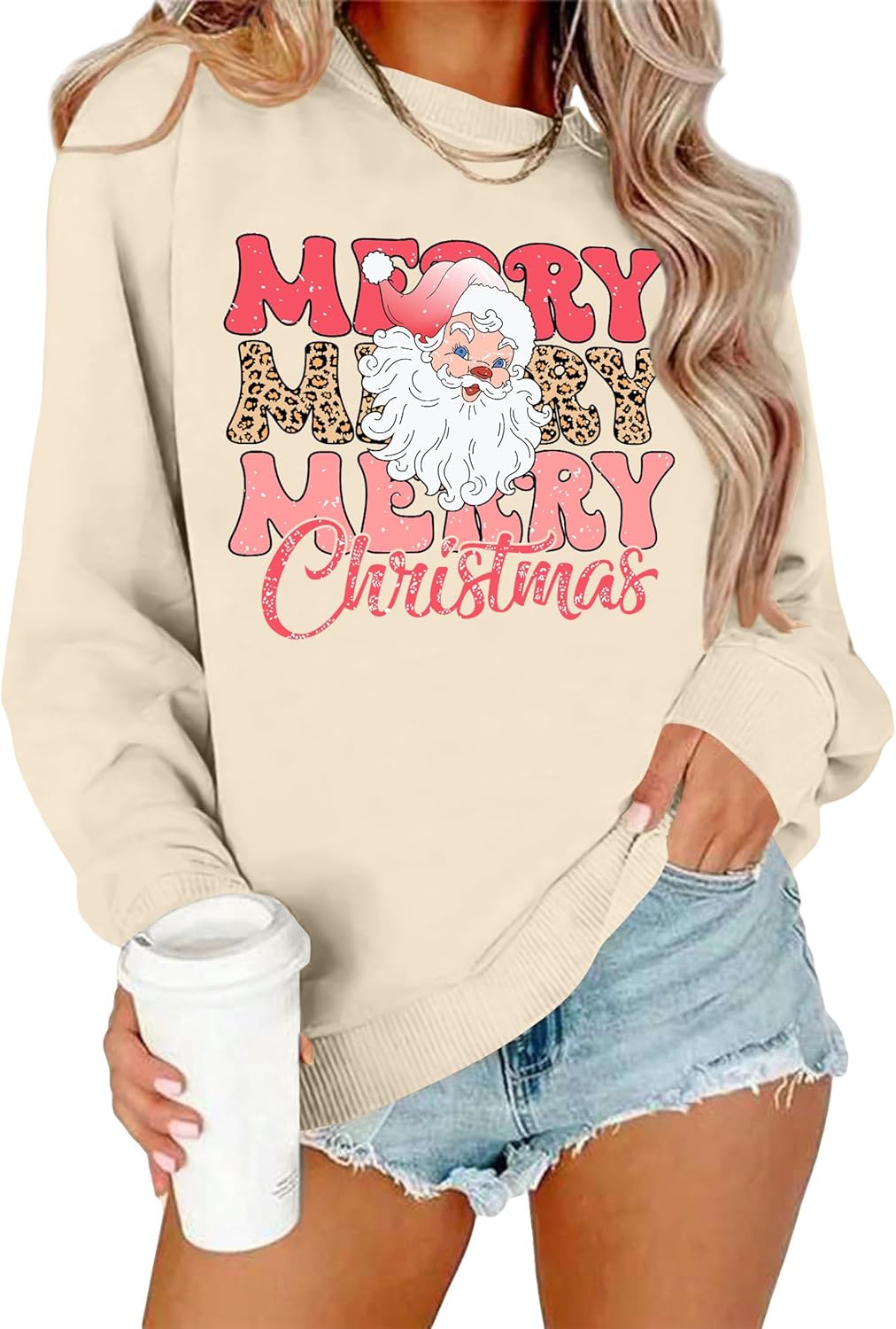 Christmas Sweatshirts for Women Merry Christmas Plaid Pullover Sweatshirts Holiday Vacation Graphic Tees Tops