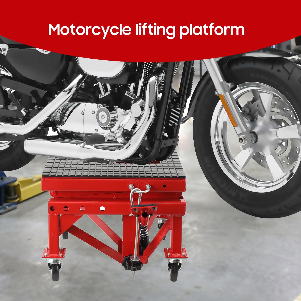 Motorrad Ständer Montagebock Rollbar Hebebühne Hydraulische 350-905 mm