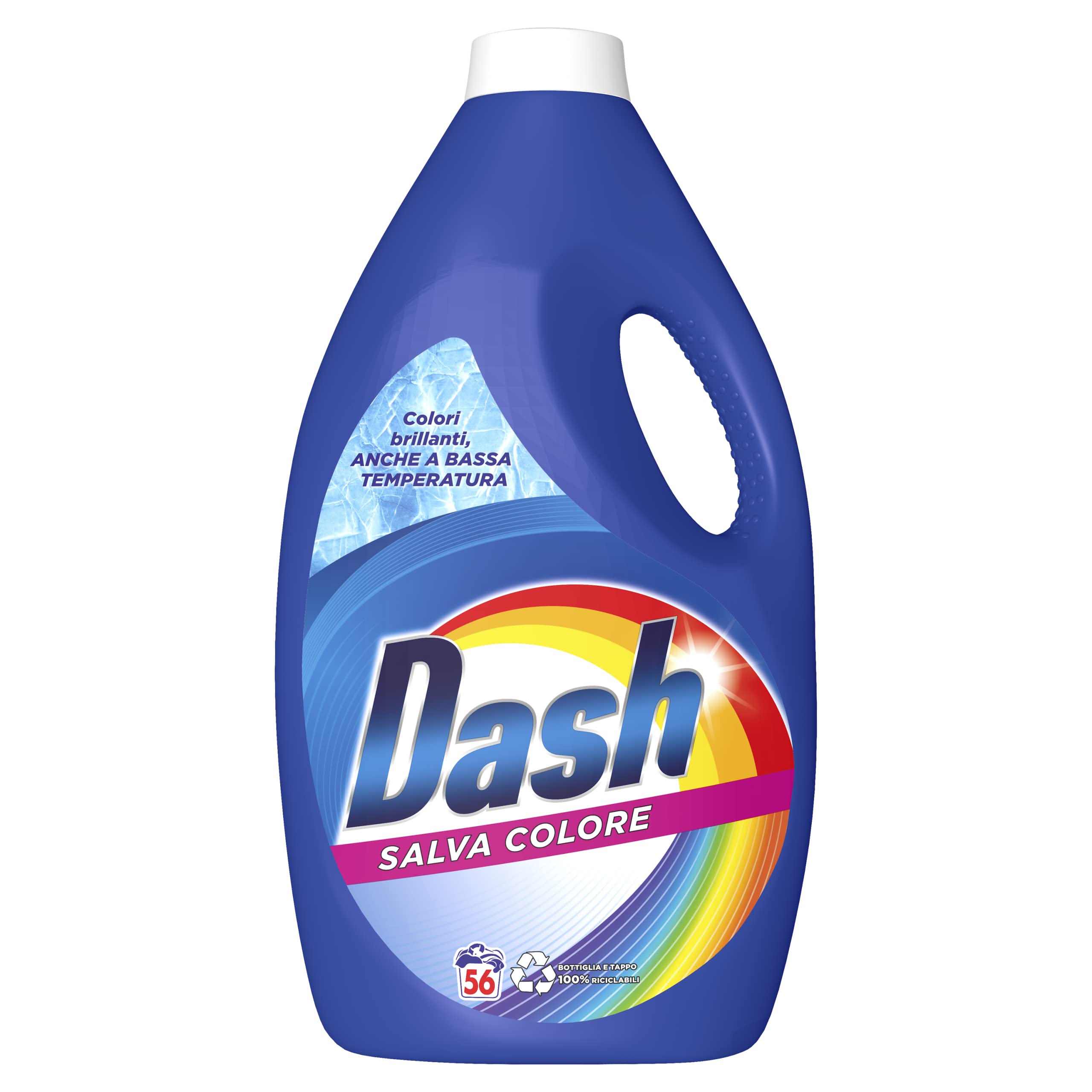 Dash Detersivo Lavatrice Liquido, 224 Lavaggi (4 x 56), Salva Colore, Colori Brillanti e Pulizia Profonda