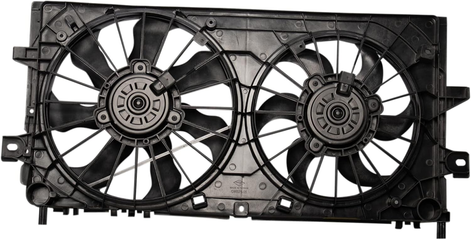 TRQ Radiator Dual Cooling Fan Assembly Compatible with 2008-2009 Buick Lacrosse 2006-2013 Chevrolet Impala 2014-2016 Impala Limited 2006-2007 Monte Carlo 2005-2008 Pontiac Grand Prix GM3115188