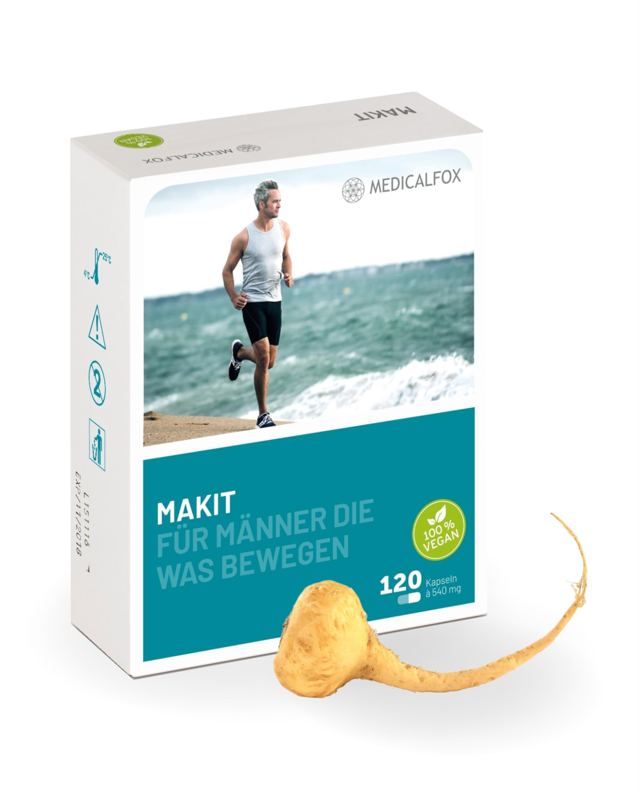 MAKIT Zink- und Maca Kapseln 120 Stk. Vegan - Nahrungsergänzung mit 5 mg Zink pro Kapsel und wertvollem Maca Extrakt 100 mg. Ohne künstliche Zusatzstoffe