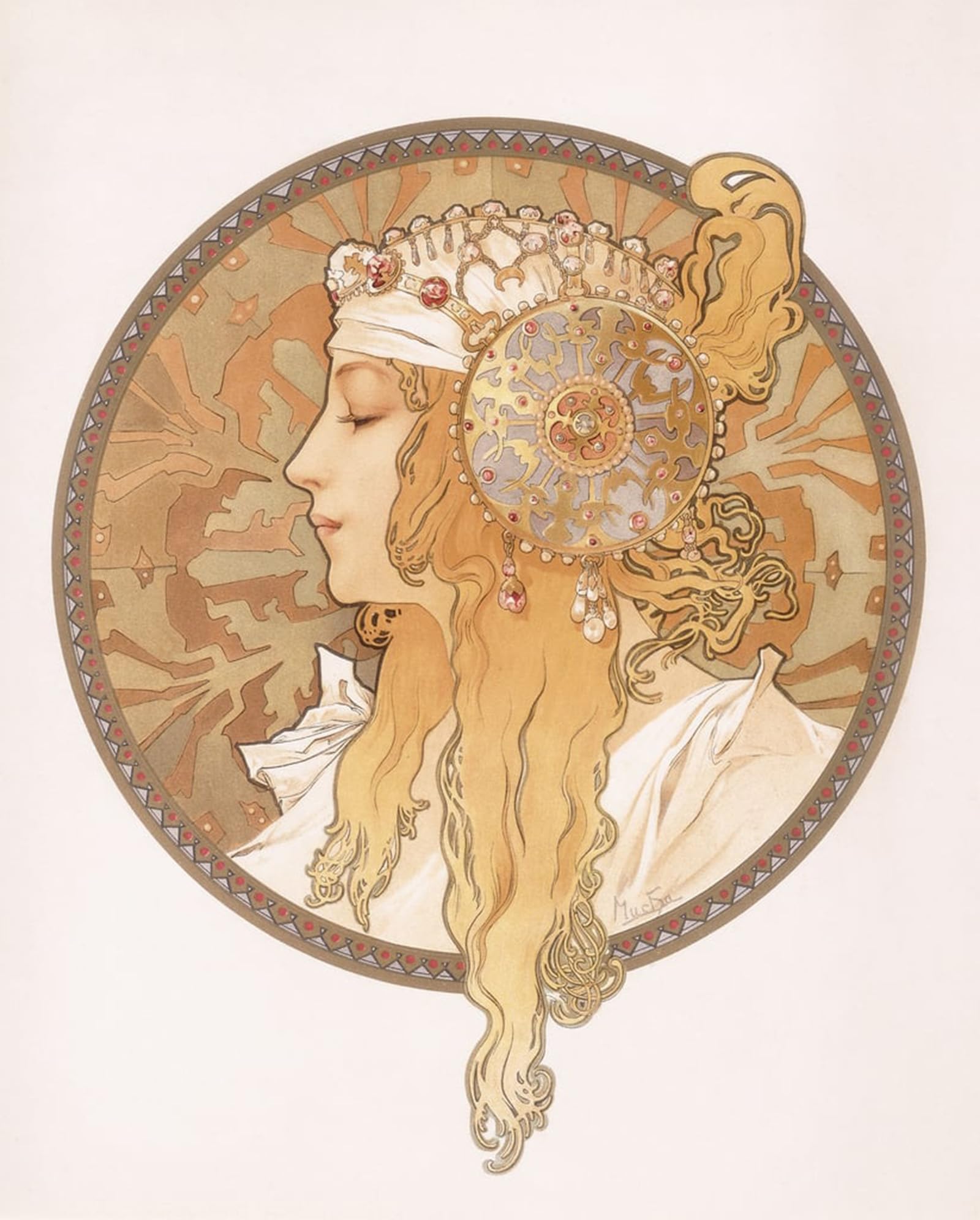 POSTERIIk Famous Print Pop Art Wall Art Graffiti Study for the Age of Wisdom. by Alphonse Mucha Art Prints for Home Decor 60x90cm