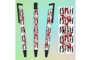 Halloween Skull Pen | Ballpoint Pen With Black Ink, Blood Splatter Design