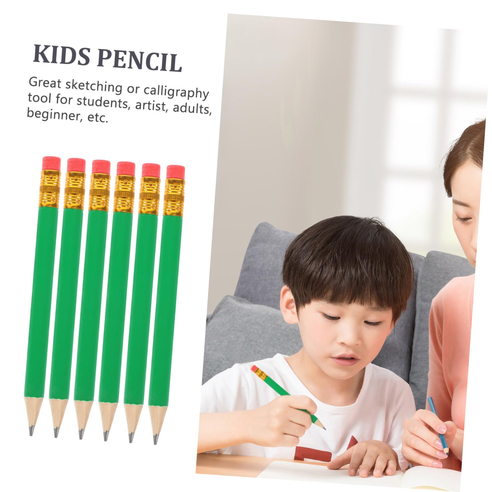 SEWACC 288 Stk Kurzer Bleistift Studentische Bleistifte Bleistift Zum Zeichnen Bleistifte Für Kleinkinder Tragbare Schreibstifte Für Studenten Kleine Stifte Schulbedarf Green Holz