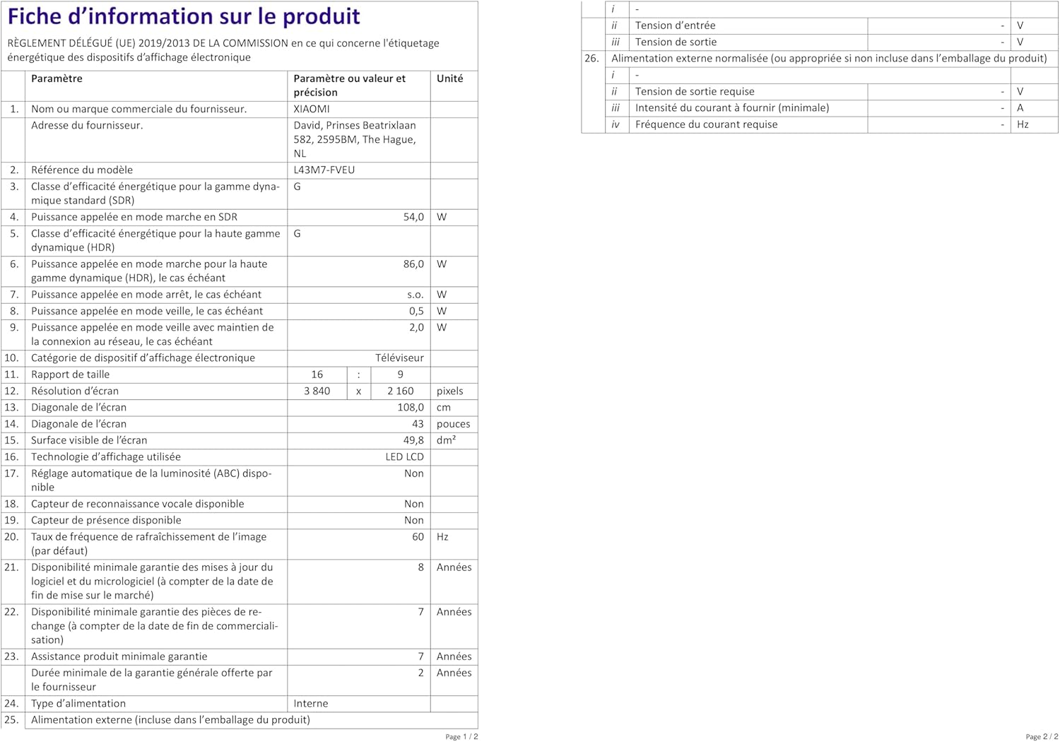 Primer pla del suport de TV fixat a la part inferior del televisor