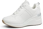 Cestfini Sneakers de haies à talon élevé pour les femmes - Chaussures Hidden Sneakers Dentelles, Meilleur Chioce pour l'usure quotidienne et occasionnelle