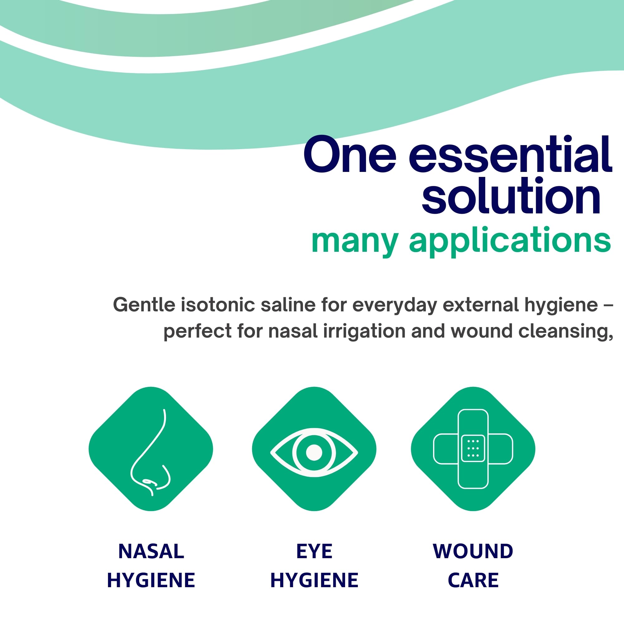 B.Braun 10 x 500 ml NaCl 0,9% Solución fisiológica isotónica 0,9 solución salina para limpieza de heridas para bebés, solución salina para lavado nasal