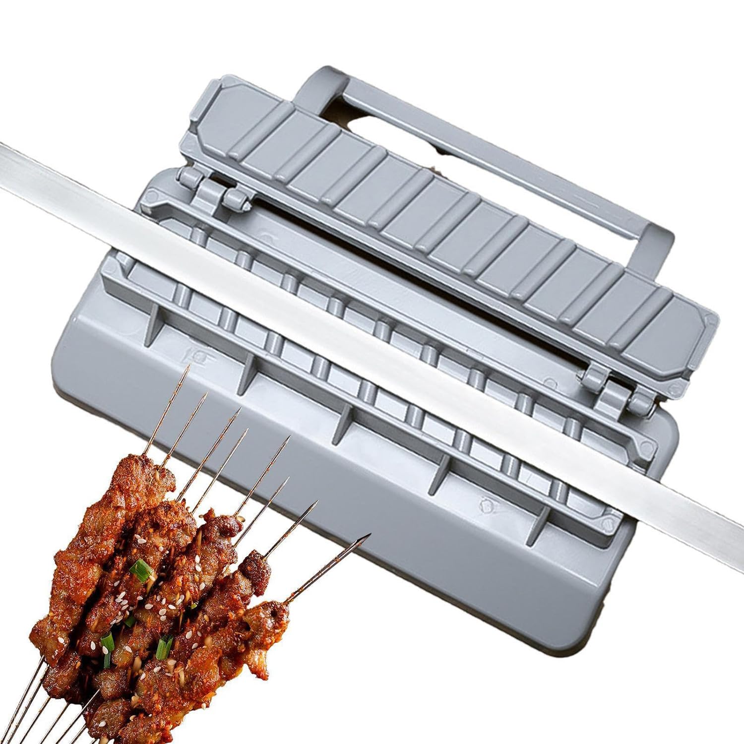 Máquina para hacer kebab sin que se caiga la carne de la brocheta