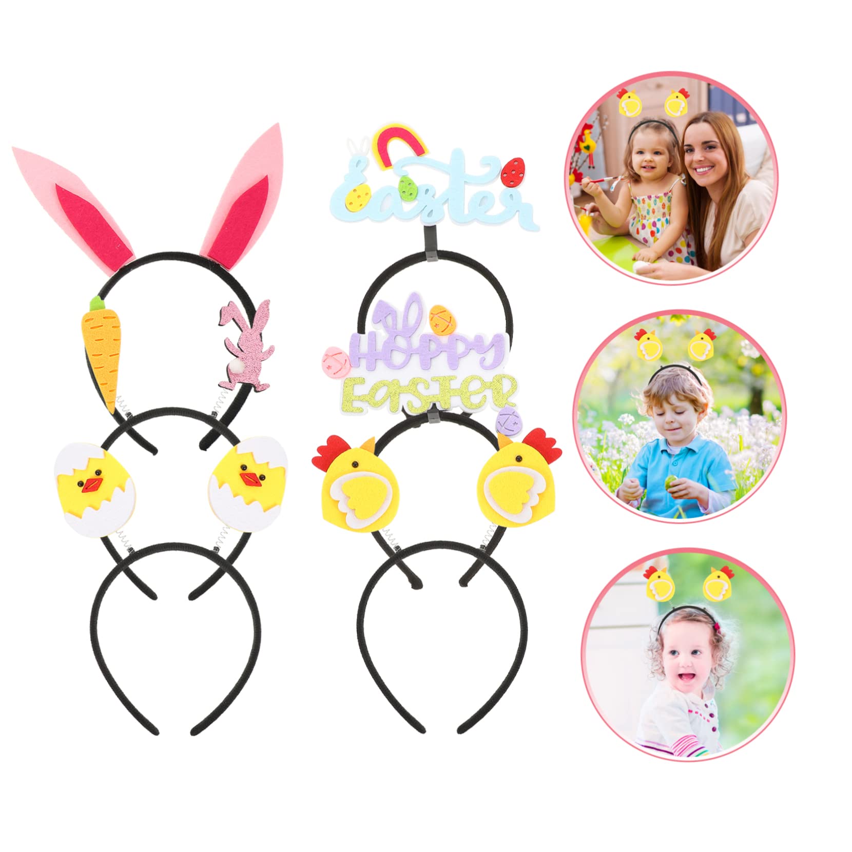 minkissy 12 pezzi fascia pasquale trucco fasce per capelli decorazione per capelli coniglietto accessori per capelli forniture per feste di Pasqua accessori per capelli fascia per donne accessori per