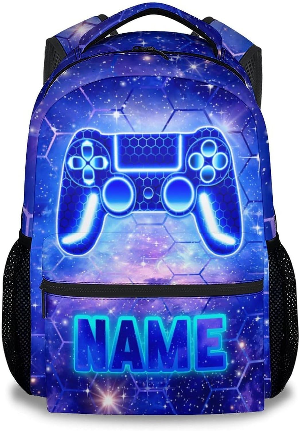 Personalized Kids Backpack, 17 Inch Gaming Backpacks for Boys - Gamer School Bookbag Gifts for Preschool Elementary Kindergarten