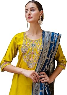 VredeVogel Kurta Set with Dupatta | Viscose Rayon Embroidered Kurta Set for Women | Women's Ethnic Casual Kurti Set |Kurta... Price In India