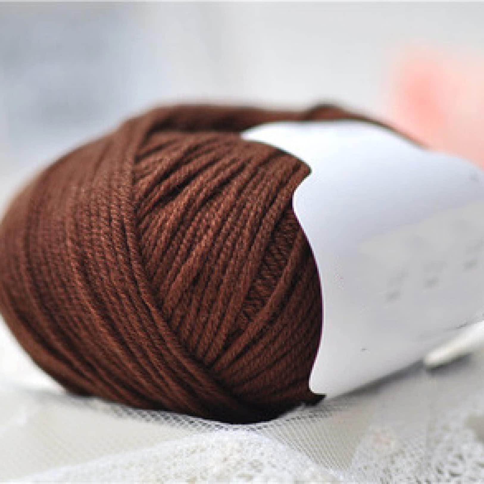 Ovillo de Lana Merino 50 g, 100% Suave, Melena Media, Tejido a Mano, for Bufandas, Ropa DIY, otoño e Invierno(204 Pink)