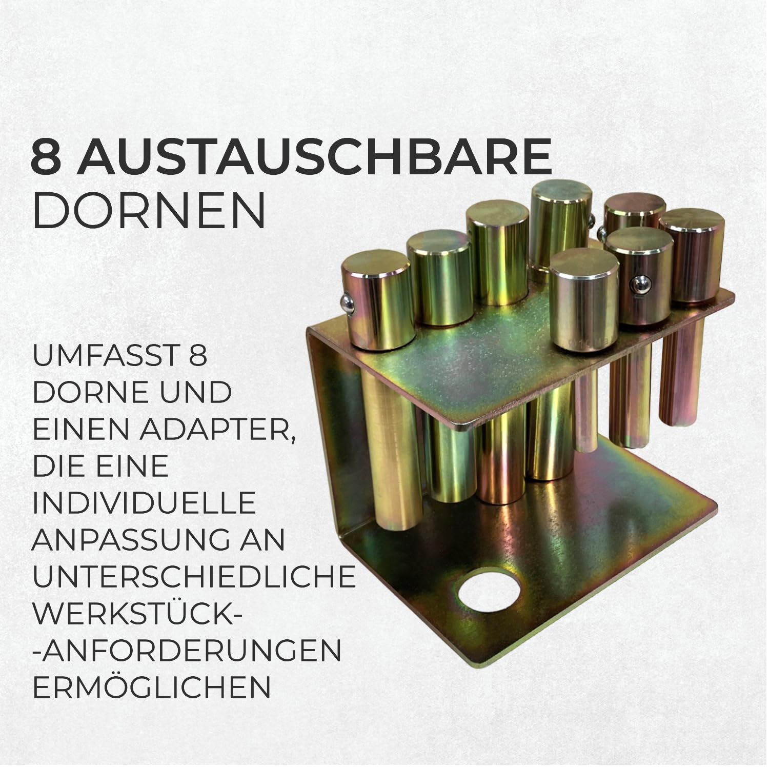 Hydraulische Werkstattpresse 20 Tonne Tisch- Bodenaufstellung Pulverbeschichteter Stahl Abnehmbares Manometer Handpumpe Einstellbarer Vertikaler Arbeitsbereich 0-1015mm GRATIS 8 Dorne & 1 Adapter
