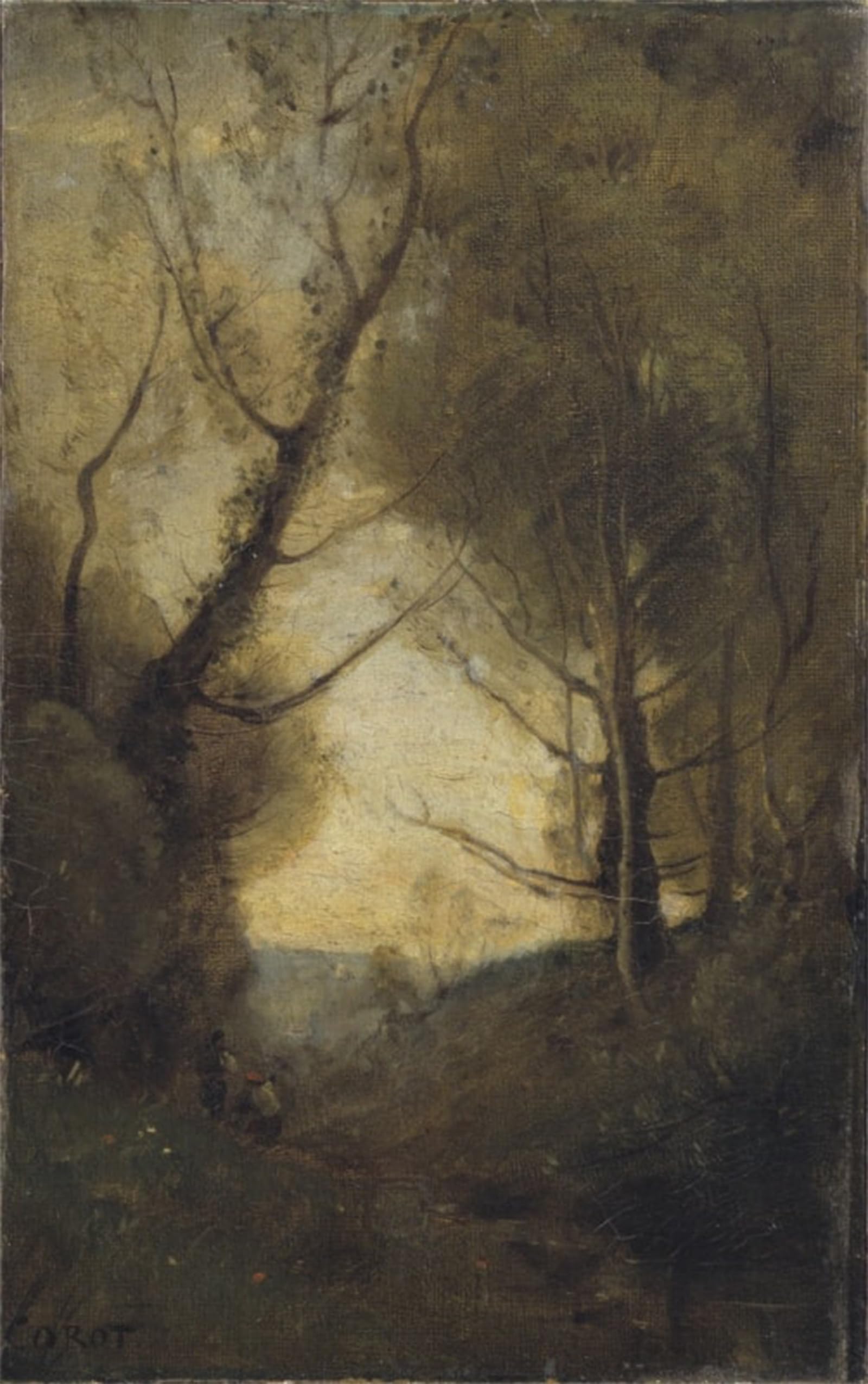 SERENDIPITP Aesthetic Poster Photo Wall Print Retro Picture the Edge of the Wood by Jean-baptiste-camille Corot Modern Wall Artwork for Home Decor 60x90cm