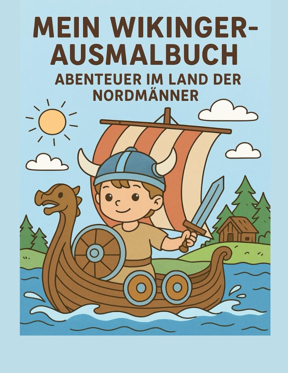 Mein Wikinger-Ausmalbuch: Abenteuer im Land der Nordmänner