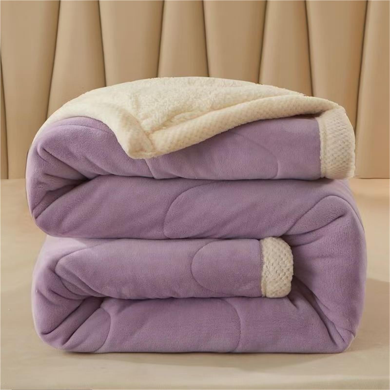 Ultra Soft Fleece Blanket，Double Layer Thickened Lamb Plush Blanket,Flannel Luxury Queen Blanket，Warm & Breathable - All Season(Color5,150x200cm)