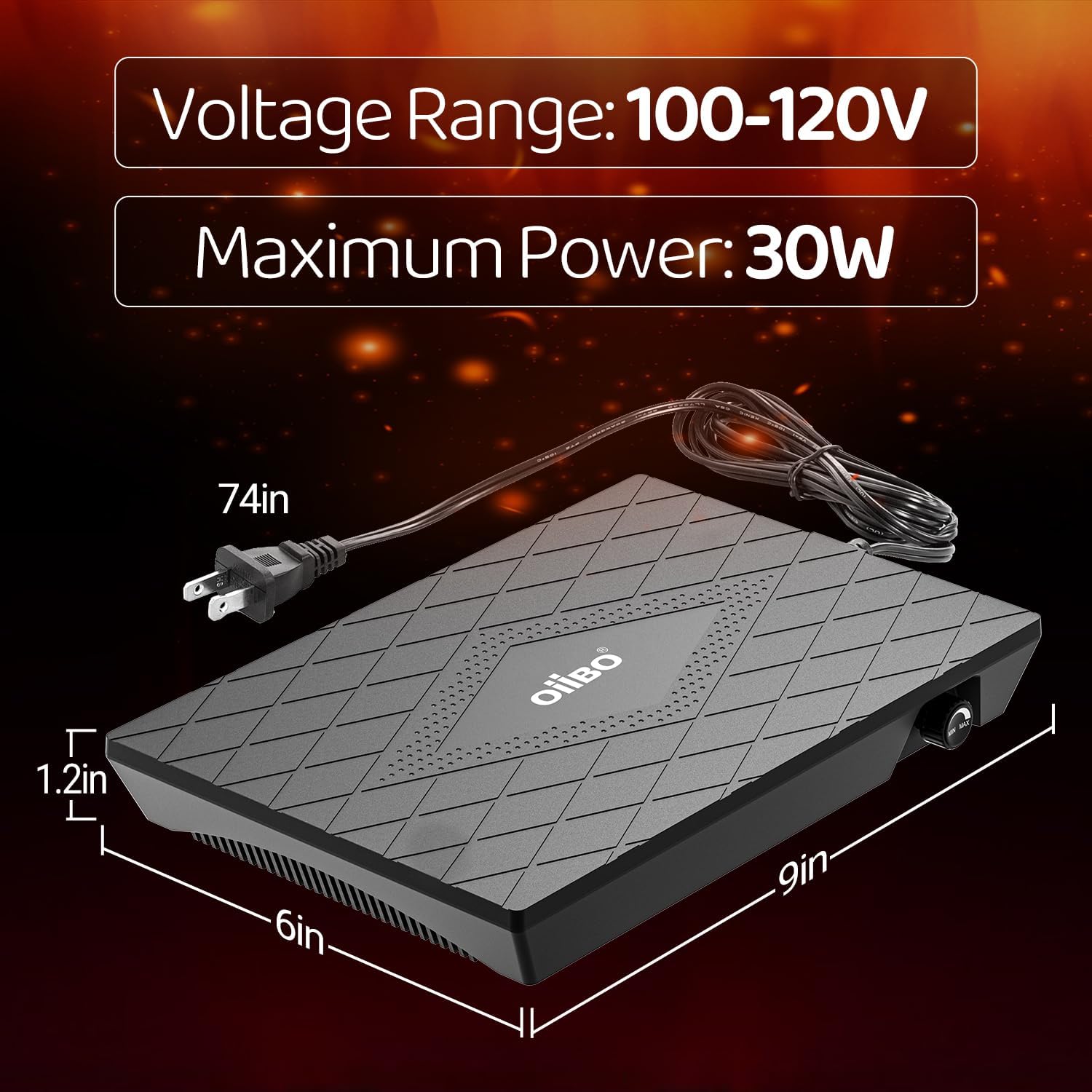 Oiibo Reptile Heating Panel Temperature Adjustable Reptile Heat Panel for Terrariums, Energy Efficient & Non-Light Heater for Reptiles, Snakes, Crested Gecko,Turtles,Leoparaand Amphibians