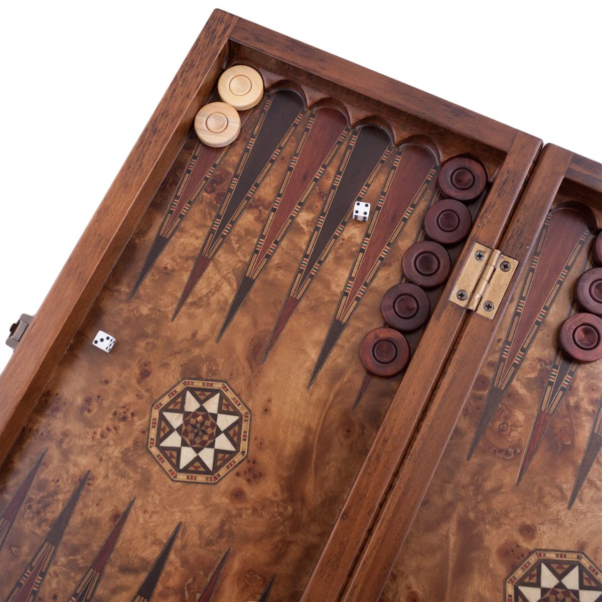 Helena Wood Art, Deluxe Edition, Hochwertiges Backgammon Spiel aus Holz, Tavla, 2 Spieler, ab 12 Jahren