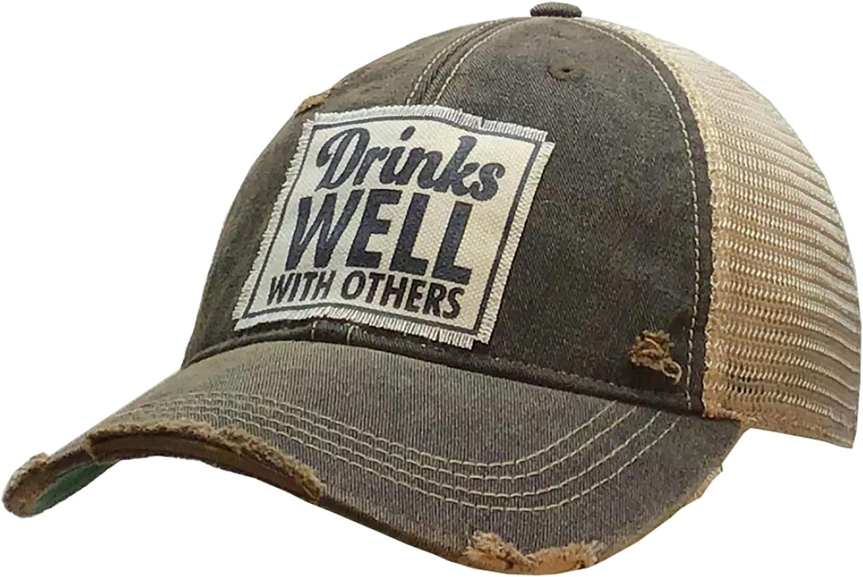 Vintage Life Funny Hats for Women and Girls, Distressed Trucker Baseball Cap with Sayings