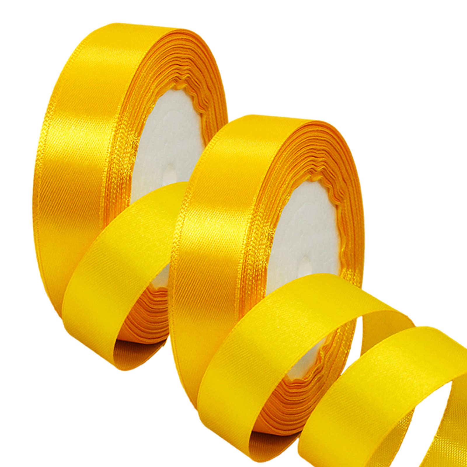 50mm Wide White Ribbon Thick Wedding Car Ribbon 22m, 2 inch Thick White Satin Ribbon for Gift Wrapping Wedding Car Christmas Birthday Cake Hair Bow Florist Bouquet Crafts Decorations — view 146