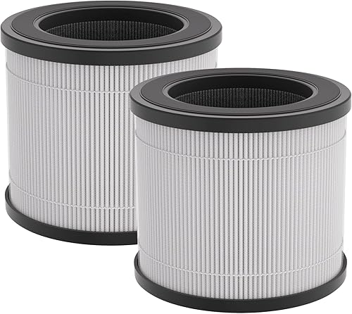 FULMINARE PU-P05 Reemplazo del purificador de aire (paquete de 2) Filtro de aire silencioso Filtrado 99.97% 0.01 micrones, humo, partículas