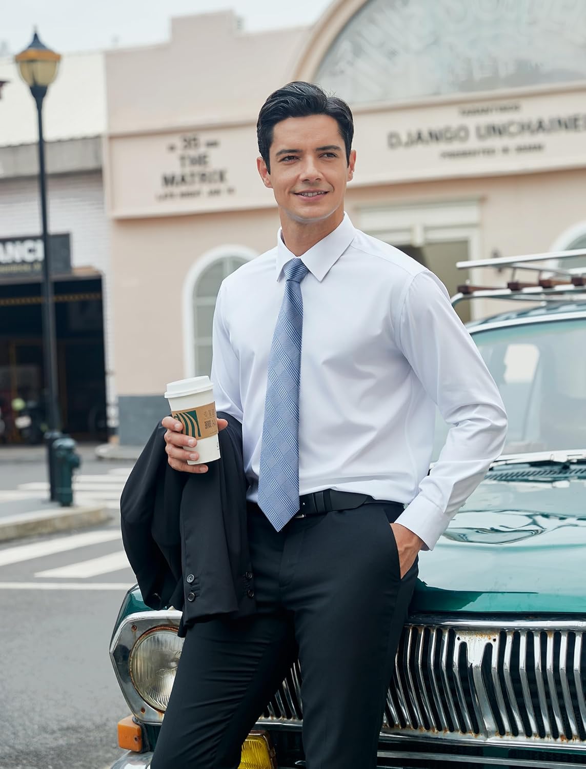 HISDERN Mens Ties and Pocket Square Set Business Elegant Ties for Men Classic Lot 3 Pcs Wedding Party Neckties & Handkerchief - Image 7