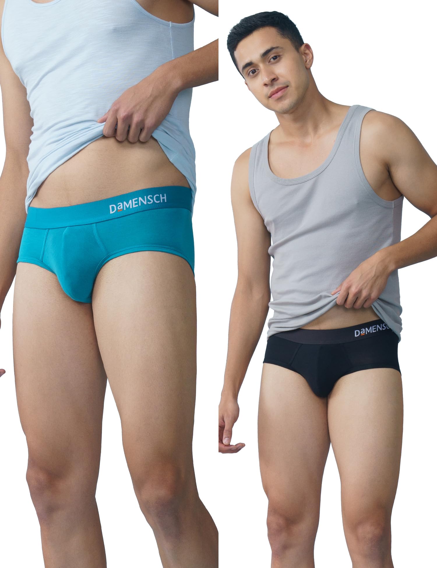 damensch Modal Regular Fit Solid Brief Underwear Anti-Bacterial Moisture Wicking Breathable Microfibre Waistband Deo-Soft Briefs for Men-Complete Black, Ocean Depths-S-picture-15