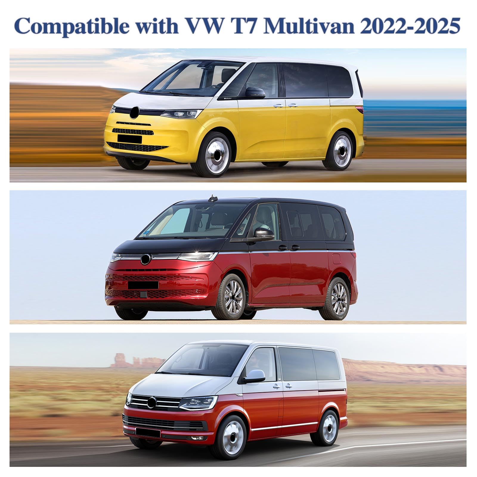 Scheibenabdeckung kompatibel mit VW T7 Multivan (ab 2021) | Nicht für "T7 NEW Transporter (2025) | 4-Jahreszeiten Sonnenschutz & Frostschutz | Hitzeschutz & EIS | Inkl. Tasche