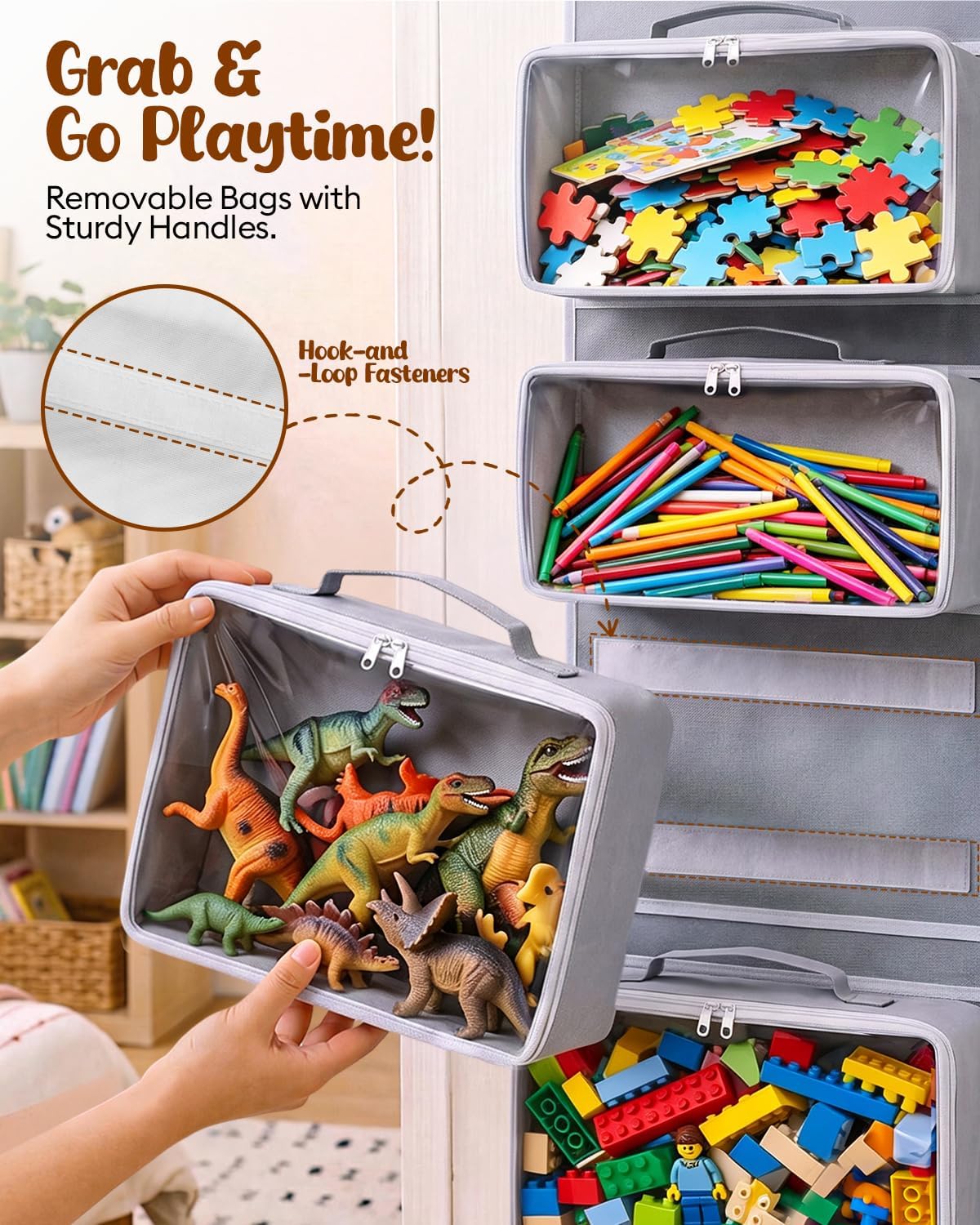Over the Door Storage, Over the Door Toy Organizer, Hanging Toy Storage image 3