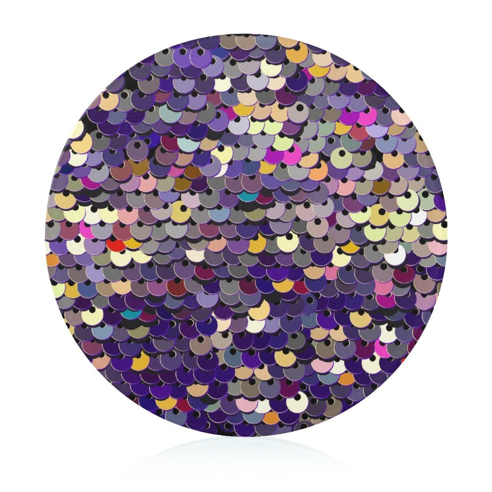 Planche à découper en verre violette 20 cm plateau résistant à la chaleur