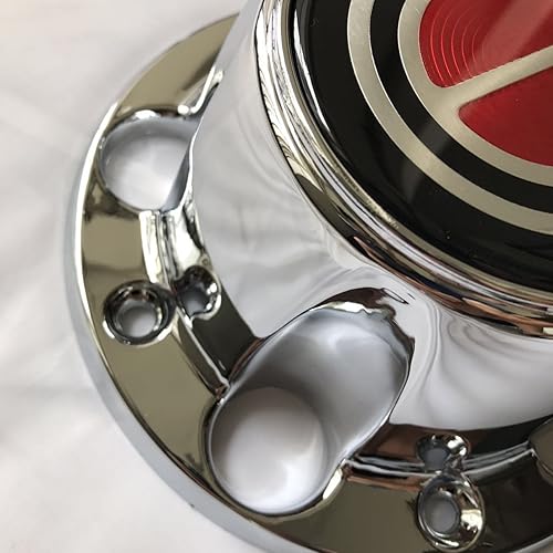 Miniatura 3 de FORD F150 BRONCO VAN 1980-1996 - Tapones centrales de rueda cromados para cubo de rueda centro rojo 4 piezas