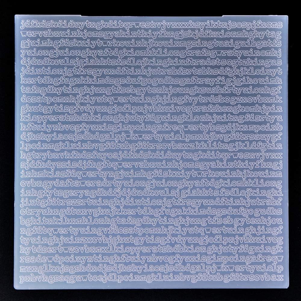 KWELLAM Large Size Words Letters Plastic Embossing Folders for Card Making Scrapbooking and Other Paper Crafts,19.8x19.8cm