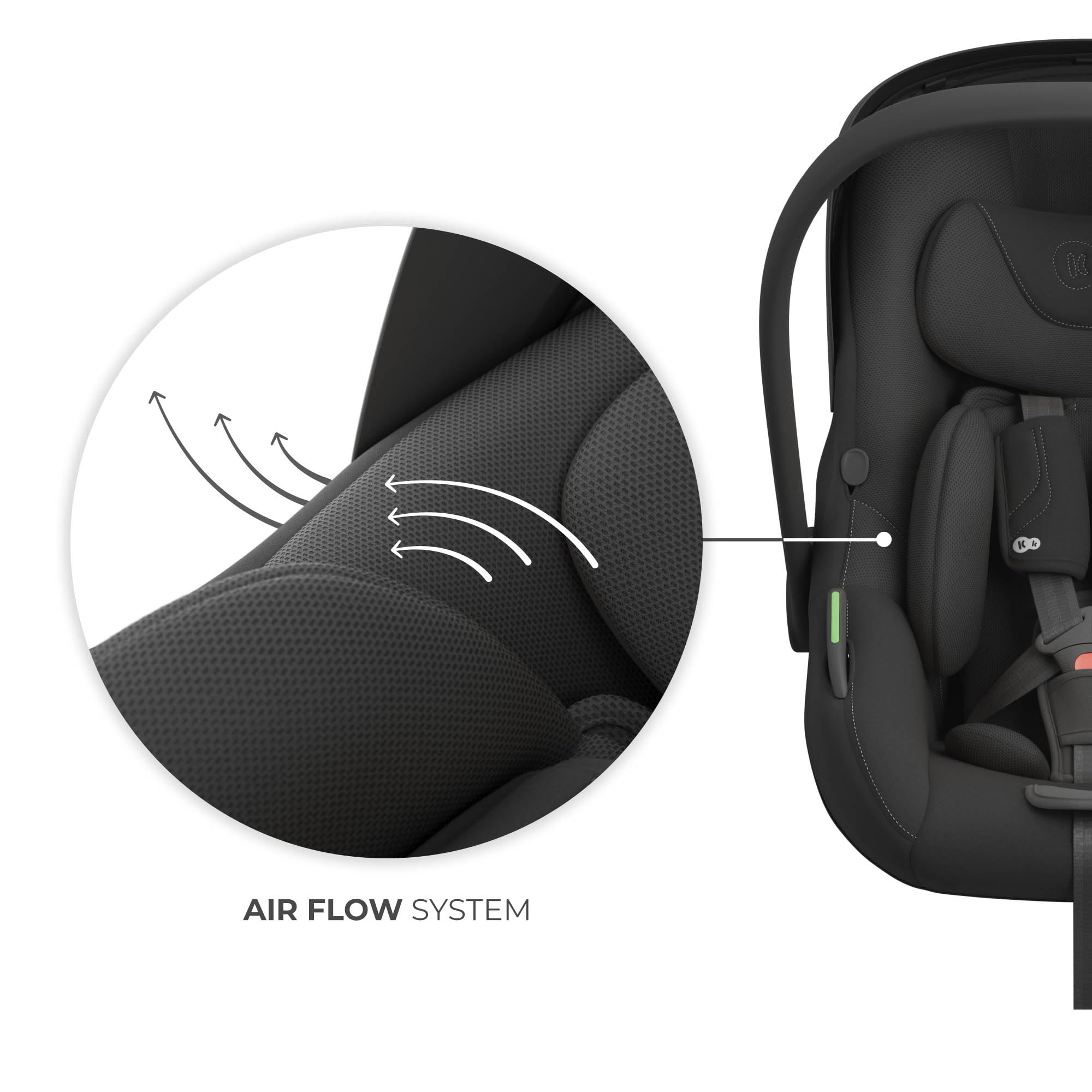 Kinderkraft I-LITE Seggiolino per Bambini, Con Base ENDURA SAFE FX, Seggiolino Auto i-Size, 40–87 cm, Girevole, ISOFIX, ERGO PAD, Sistema Modulare, Pesa 3,2 kg, Cintura a 5 Punti, 0–12 Anni, Nero