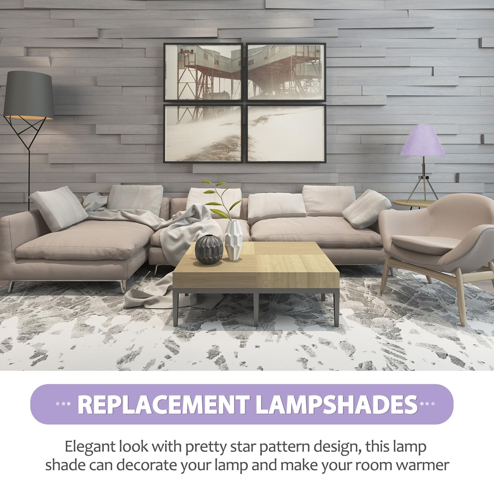 Hemobllo Pantalla Luz Lámpara para Lino de Escritorio Decoración E14 E27, Accesorio de Tela Metal Suave y Pared para Estudio Hotel