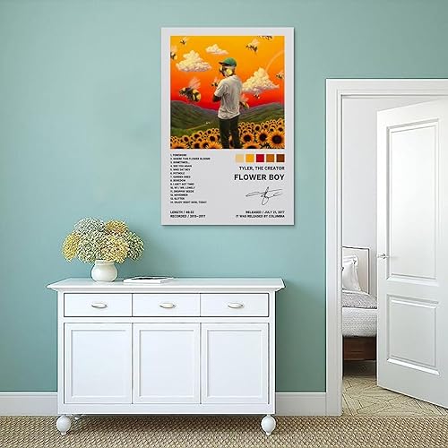 Miniatura 4 de JINZE Póster de Tyler The Creator con diseño de flores para niños, pintura decorativa, lienzo, pósteres de pared e impresión artística moderna para